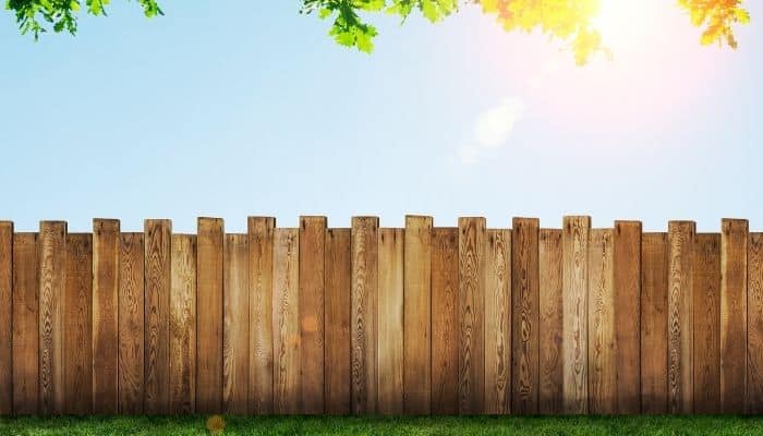 A wooden garden fence